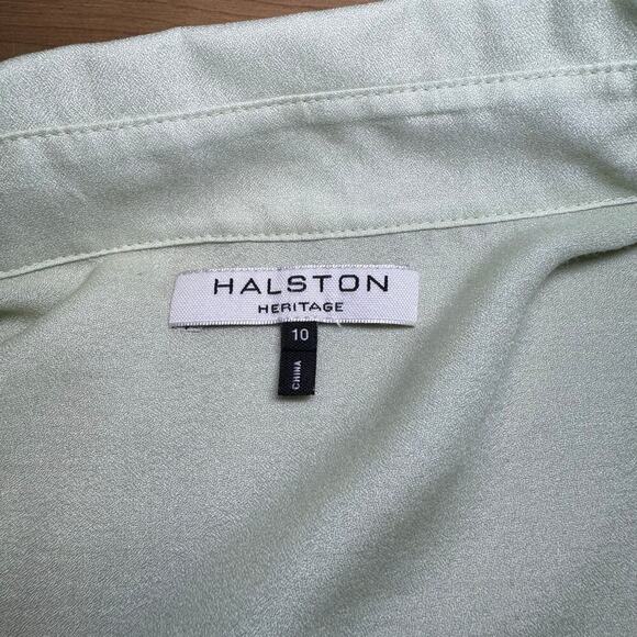 Halston Heritage light green dress with full removable liner. Size 10 - Picture 5 of 9